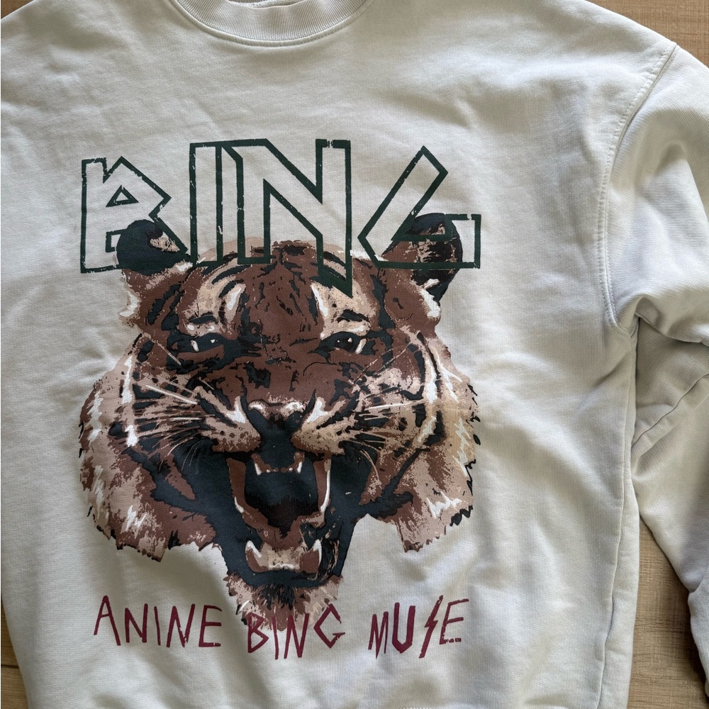 Anine Bing Women’s White Tiger Sweatshirt - Picture 2 of 8